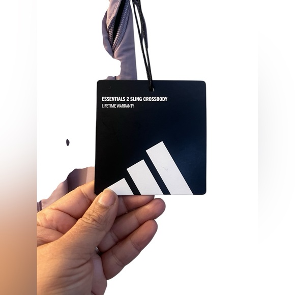 Adidas Essentials 2 Sling Crossbody Bag in preloved Fig purple /Black color - Picture 10 of 11